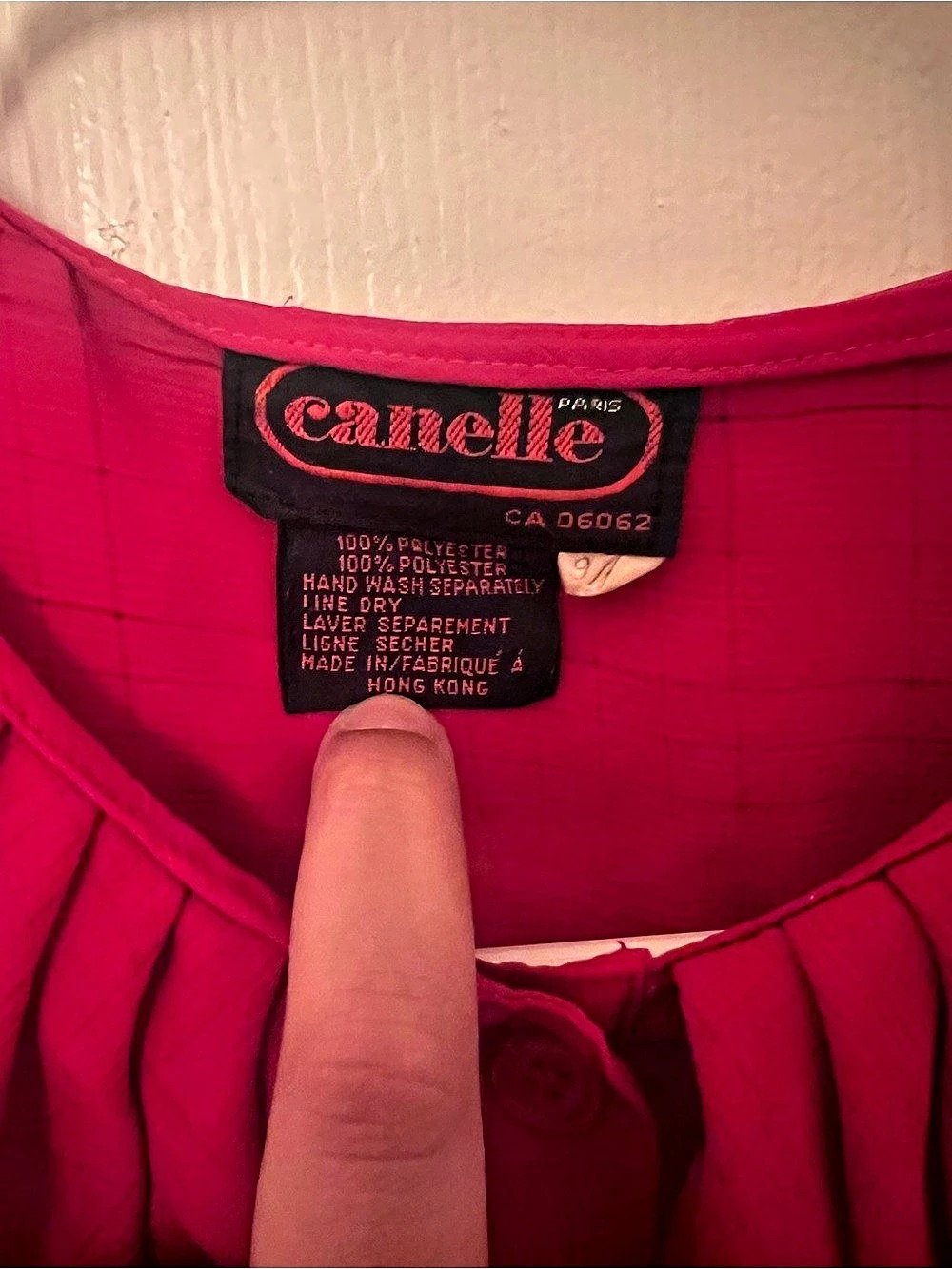 Canell Red Ruffle Collar Blouse - Picture 2 of 7
